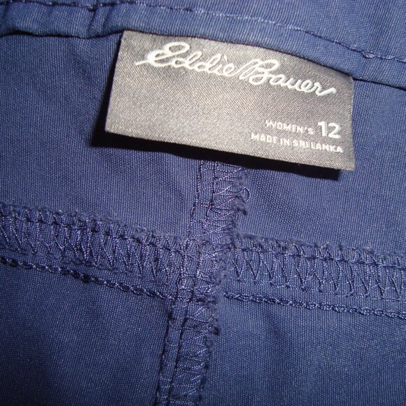 Eddie Bauer Nylon Capri Pants Navy Blue Size 12 - Picture 6 of 7
